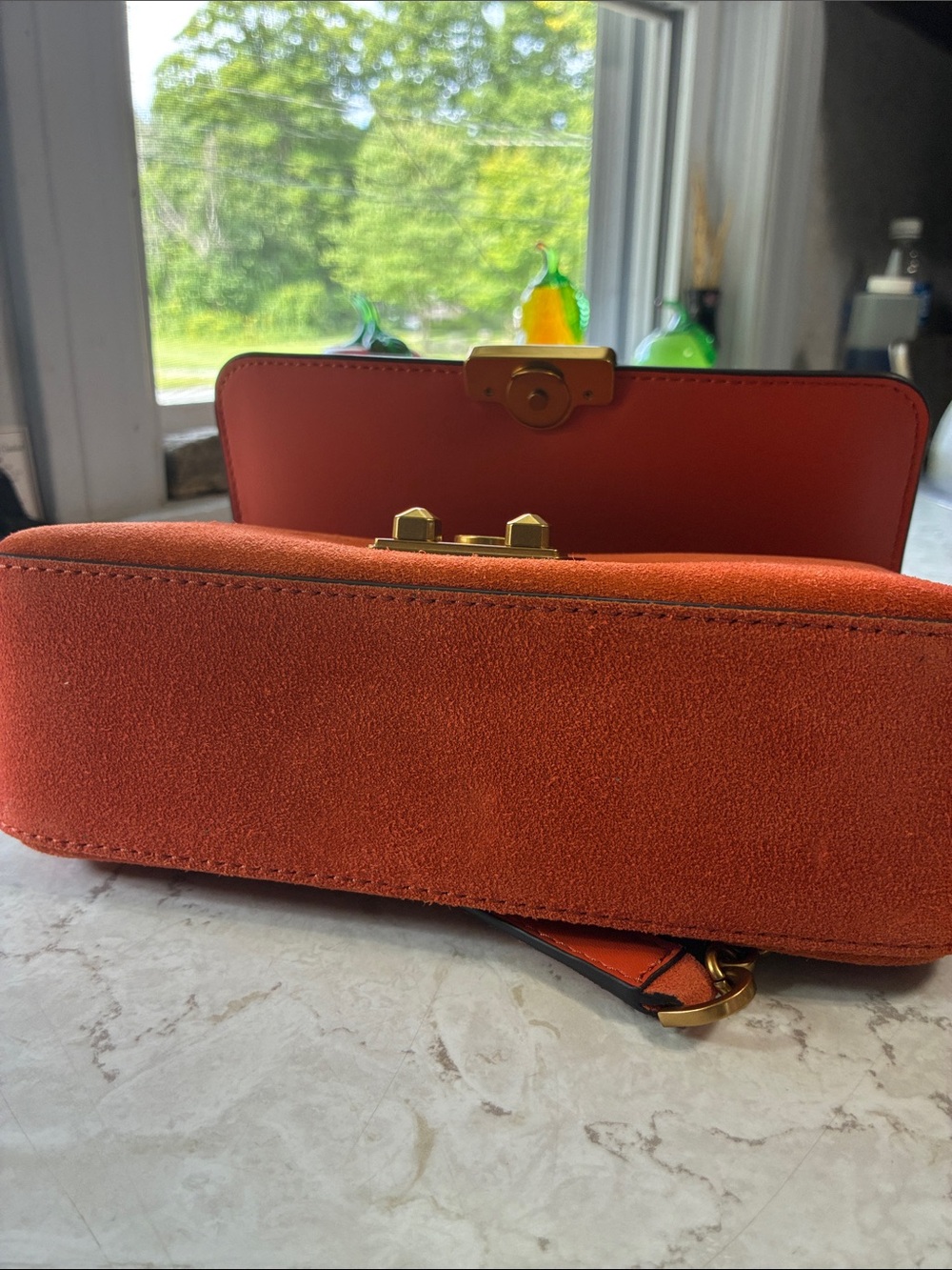 Michael Kors Tribeca Small Studded Suede Shoulder Bag - Picture 10 of 10